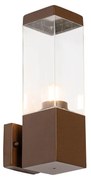 Moderná vonkajšia nástenná lampa hrdzavohnedá IP44 - Malios