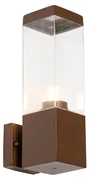 Moderná vonkajšia nástenná lampa hrdzavohnedá IP44 - Malios