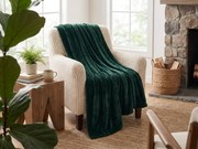 Mikroplyšová deka SOFT, tmavo zelená Rozmer: 160 x 200 cm