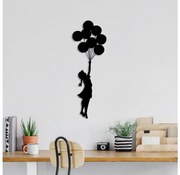 Nástenná dekorácia 100x34 cm dievča kov