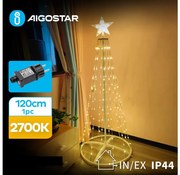 Aigostar-LED Vonkajšia vianočná dekorácia LED/3,6W/31/230V 2700K 120cm IP44