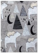 Dywany Łuszczów, Detský kusový koberec Junior 51974.802 Bears grey, 80x150, šedá, detská izba