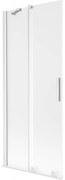 Mexen Velar, 2-krídlová posuvná vaňová zástena 80 x 150 cm, 8mm sklo námraza, biela matná, 896-080-000-31-20