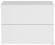 Biely nočný stolík s 2 zásuvkami TemaHome Aurora