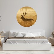 PIPPER. Kruhová samolepka na stenu "Jeleň 3" Veľkosť: 60 cm