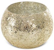 SKLENENÝ KVETINÁČ MELIA 18X14 CM ZLATÁ