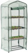 GARDEN LINE Záhradný skleník s policami PVC fólia 69 x 49 x 160 cm TUN0426