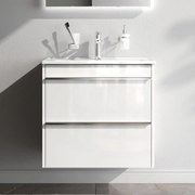 Skrinka s umývadlom 65 AM.PM Hit MTAFHX0652WG závesná, 2 zásuvky, lesklá biela