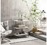 Odkladací stolík LAZANDOS 75x48 cm biela