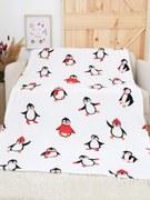 Deka mikroplyš Exclusive 150 × 200 cm – Tučniaky bielej