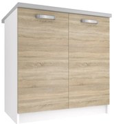 Kuchynská skrinka Belini spodná 80 cm dub sonoma s pracovnou doskou  TOR SD80/0/WT/DS/0/U