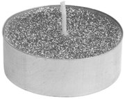 Sada 8 ks čajových svíček Finley 3,7 cm stříbrná