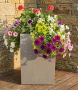 AMADEA Betónový kvetináč odľahčený - hladký, 33x33x50, 5cm, český výrobok