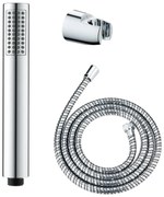 Sprchová hlavica s hadicou v lesklo striebornej farbe Basic Line – Wenko