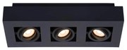 Lucide 09119/16/30 - LED Bodové svietidlo XIRAX 3xGU10/5W/230V čierna