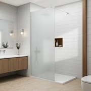 Walk-in Chrome sprchová stena, s matným, pieskovaným sklom 90, 200cm, 8mm