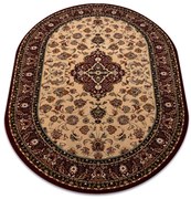 Koberec OMEGA ORION rozeta, svetlý rubín ovál