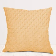 Biante Detská obliečka na vankúš Minky 3D srdiečka MKS-007 Svetlo marhuľová 30 x 50 cm