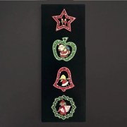 AMADEA AKCIA Drevené ozdoby - sada 4 ks farebných ozdôb 6 cm