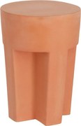 Terakotový odkladací stolík Kave Home Vilena, ⌀ 33 cm