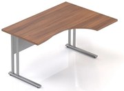 Rohový stôl Visio LUX 136 x 100 cm, pravý, orech