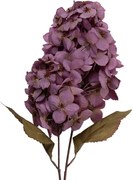 Dekorácia umelá kvetina hortenzie s fialovým kvetom - 12*12*90 cm