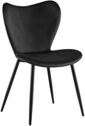 Jedálenská stolička Maika zamat - čierna
