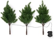 LED jedľové vetvičky, 3 ks