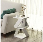 Odkladací stolík ALBENI 50x30 cm biela