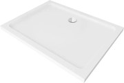 Mexen SLIM - Obdĺžniková sprchová vanička 110x90x5cm + chrómový sifón, biela, 40109011