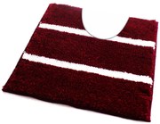ROUTNER Kúpeľňová predložka IRSINA Bordó 10508 - Bordó / 50 x 50 cm WC s výkrojom 10508