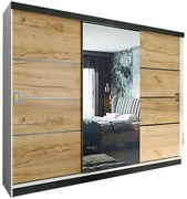 Skriňa Retro 200 4L biely / dvierka craft zlatý