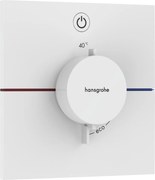 Hansgrohe ShowerSelect Comfort E, termostat pod omietku pre 1 spotrebič, biela matná, HAN-15571700