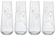Crystalex Poháre na prosecco FLOWERS 250 ml, 4 ks