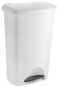 Biely pedálový odpadkový kôš s vrchnákom Addis, 41 x 33 x 62,5 cm