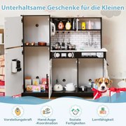 Detská kuchynka s príslušenstvom Hracia kuchynská súprava hračiek s rúrou a práčkou čierna