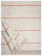 Vlnená deka Halla 140x200, béžovo-škoricová / Finnsheep