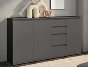 Široká komoda so šuplíkmi Brest, 160 cm, antracitová%