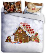 Gipetex Natural Dream 3D talianská obliečka 100% bavlna Pan di Zenzero-Perníková chalúpka - 220x200 / 2x70x90 cm