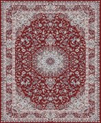 Koberec Jasmin 9871 RED – červený so vzorom, 100% akryl Rozmer: 80x150 cm