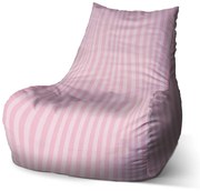 Sablio Detský vodeodolný sedací vak Bean Ružové pruhy: 60 x 70 x 70 cm