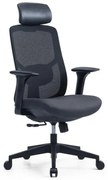 Kancelárska ergonomická stolička PYLON — látka, čierna / viac farieb Antracit S podhlavníkom