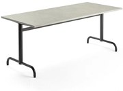 Stôl PLURAL, 1800x800x720 mm, linoleum - šedá, antracit