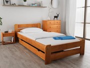 Posteľ Laura 90 x 200 cm, jelša Rošt: S lamelovým roštom, Matrac: Matrac COCO MAXI 20 cm
