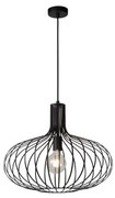 Lucide 78374/50/30 - Závesné svietidlo MANUELA 1xE27/60W/230V čierne 50 cm