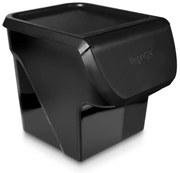 VILDE Úložný box na zemiaky a cibuľu s vetraním, VEGBOX čierny (14l - 10kg zemiakov)