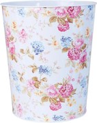 Plechový odpadkový kôš s kvetinami - Ø 22*25 cm