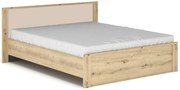 Manželská posteľ s roštom Daicos LB-160 160x200 cm - dub artisan / champagne