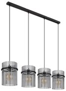 Globo 15698-4H - Luster na lanku GORLEY 4xE27/60W/230V čierna