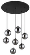 Globo 56133-7H - LED Luster na lanku RIHA 7xG9/3,5W/230V dymová/čierna